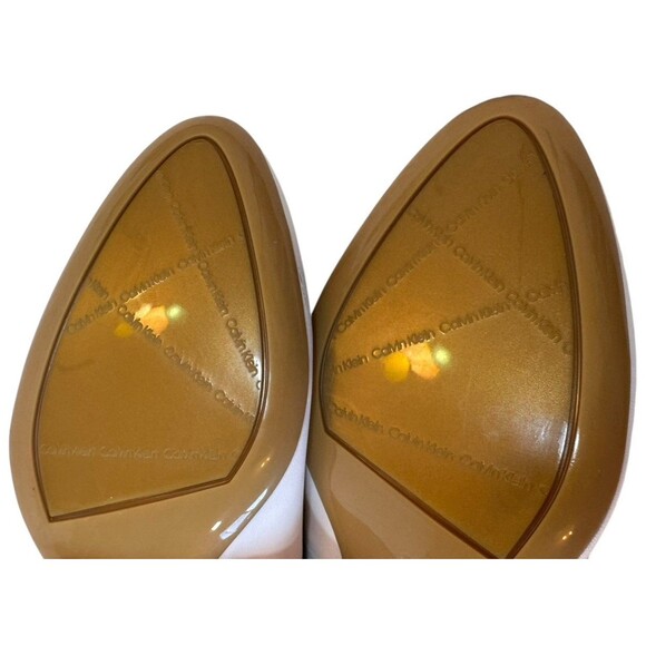 Calvin Klein Heels‎ Pumps Women’s 6.5 Oska White Leather Upper Wedding Bridal - Picture 12 of 14